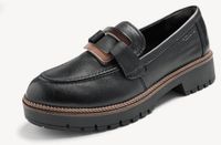 Tamaris - Dames - Loafers - Zwart - Leer - Maat 41