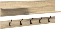 vidaXL Wandgemonteerde kapstok Muurmontage Sonoma Eik 90 x 15 x 36 cm