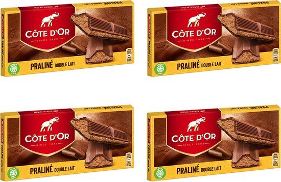 Côte d'Or Praliné Double Lait Milk Chocolate Bar - 4 x 200g