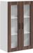 vidaXL Wandkast met glazen deuren, model LUCCA, bruineiken, 60 x 31 x 100 cm