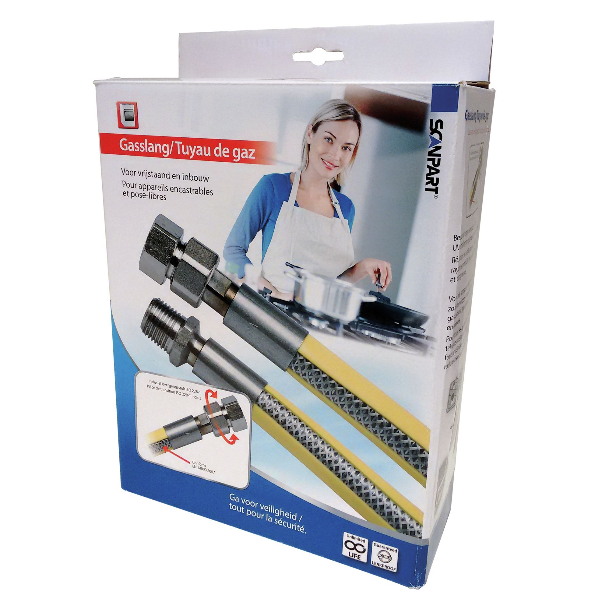 Scanpart Gasslang - 100 cm - Geel/Metallic