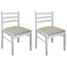 VidaXL Eetkamerstoelen 2 stuks Polyester Wit