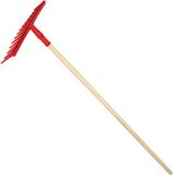 KOTARBAU® Bladhark, Tuinhark, Kunststof Bladhark, 54 cm, 14 Tanden, met Houten Steel