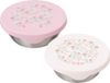Fresk Snackbox voor Kinderen - 2 stuks - RVS Snackdoos - Vaatwasserbestendige Bewaarbakjes - Fruitbakje School - Vershoudbakjes - Fruitbox - Roze - Garden Flowers
