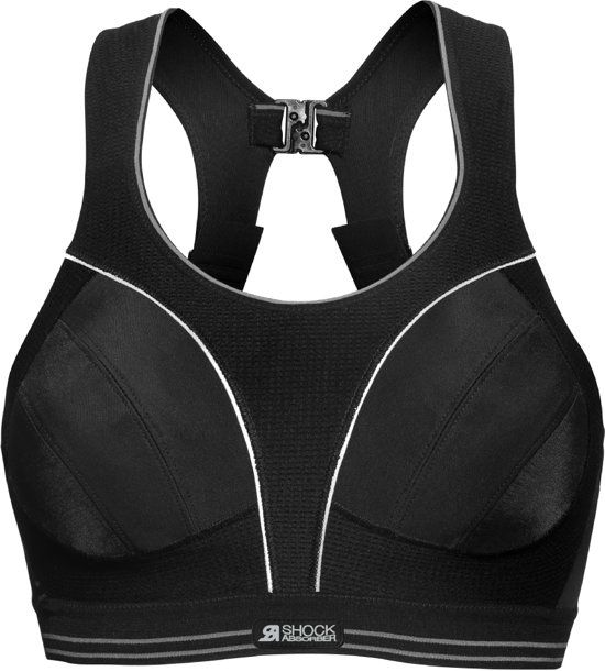 ShockAbsorber Ultimate Run Bra - Sportbeha - Zwart / Silver - 80B