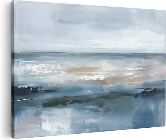 Artaza Canvas Schilderij Abstract Oceaan - 120x80cm - Canvas Print