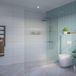 FortiFura Galeria Douche - glas met ribbels - 160x200cm - 8mm - nano - profiel voor blinde inbouw