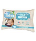 Tidoo 100% Composteerbare Babydoekjes Zuiver Water Bio 58 Stuks