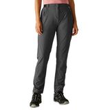 Regatta Broek Wandelen Dames Lichte Vouwbare Reistrousers Grijs Elastaan/Polyester