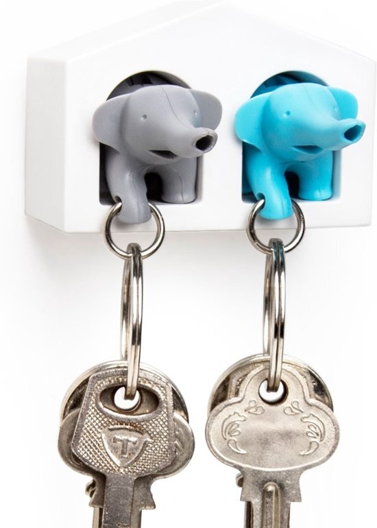 Qualy Duo Elephant Key Ring sleutelhouder