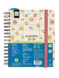 Finocam Lerarenagenda voor leraren, design 2025/2026, weekoverzicht, dwarsaanzicht, september 2025 - augustus 2026 (12 maanden), bloemen, Catalaans