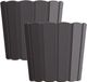 Prosperplast Wood-look Plantenpot - Set van 2 - Ø29 cm - Antraciet