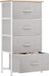 Merkloos / Sans marque YITAHOME Ladekast met 4 Lades voor Slaapkamer en Woonkamer - Lichtgrijs Dressoir met Houten Bovenblad en Opbergfunctie