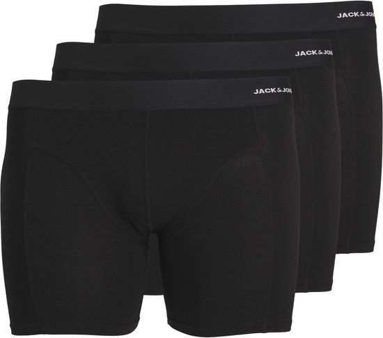 JACK & JONES PLUS SIZE JACBASIC BAMBOO Trunks 3-Pack - Men's Underwear - Black - EU 5XL / US 3XL