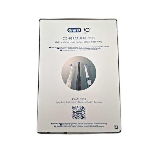 Oral-B Oral-B Oplaadbare elektrische tandenborstel iO 2 zwart, 1 elektrische tandenborstel, 1 reserveborstelkop, reisetui, borstelkophouder + 1 Oral-B Pro-tandpasta, effectieve tandreiniging