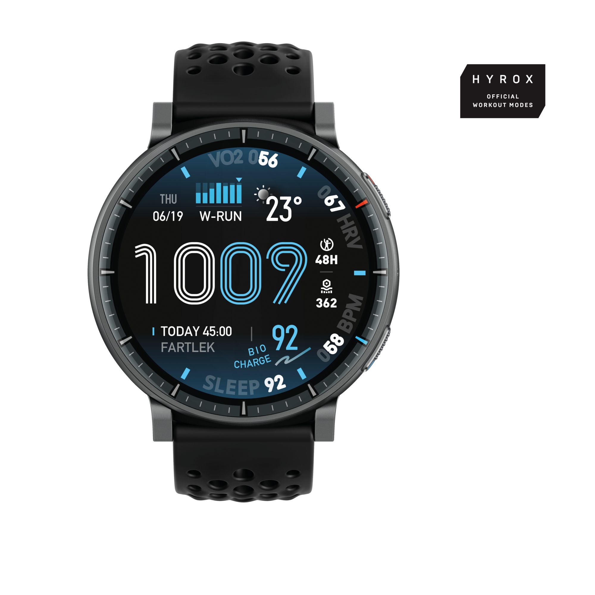 Amazfit Active Max Zwart (Zwarte Siliconenband)