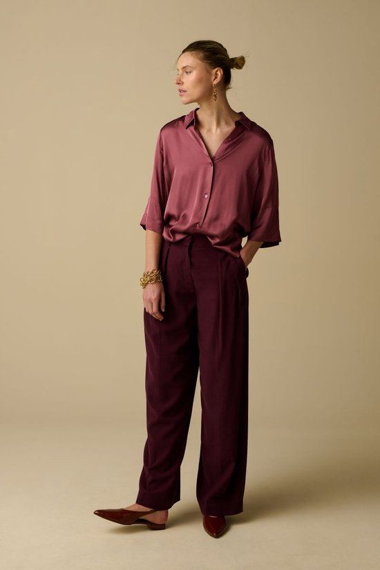 Sissy-Boy Donkerroze boxy blouse