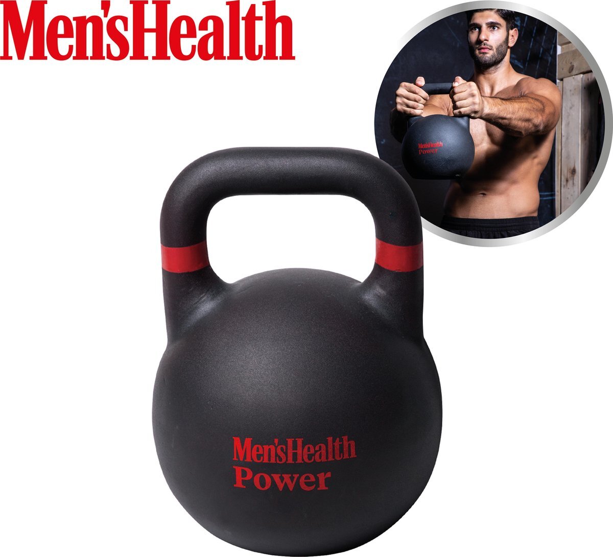 Menshealth Pro Style Kettlebell 1 Pcs. 10 kg - Crossfit - Oefeningen - Fitness gemakkelijk thuis - Fitnessaccessoire