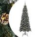 Sapin de Noël artificiel vert 210 cm PVC, plastique et acier