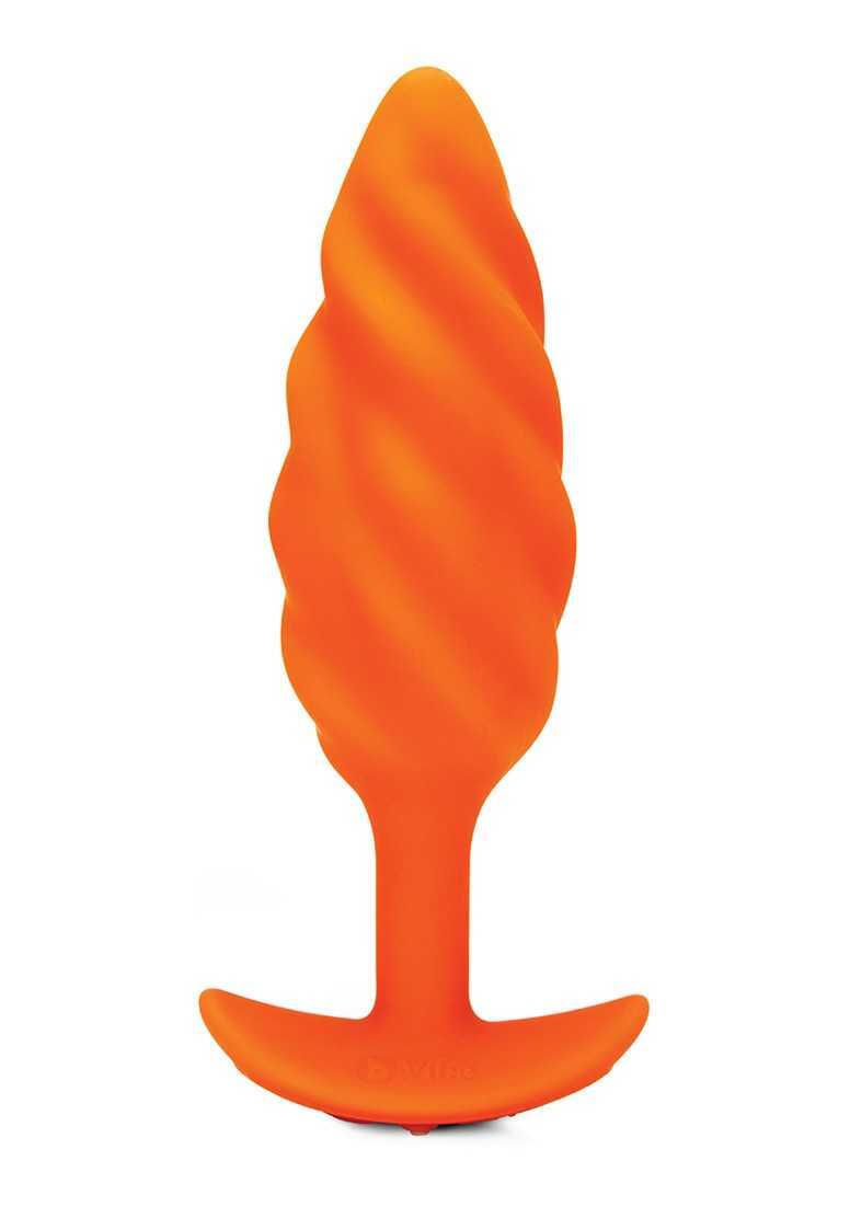 B-Vibe B-Vibe Swirl Texture Plug Orange