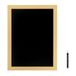SECURIT - Wandbord "Woody" + vloeibare krijtmarker - dubbelzijdige leisteen - gelakt houten frame - 40 x 60 cm - kleur teak