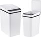 Relaxdays Prullenbak met sensor - 2 stuks - 9 en 15 liter - wit