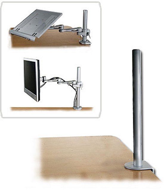 LINDY Tafelhouder 450mm Modulair Monitor-tafelbeugel Zilver