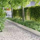 vidaXL Grasrand 1000 x 25 x 0,03 cm Gegalvaniseerd staal zilver
