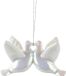 Decoris Vogel kunststof L8b6h6 cm wit/iris