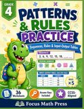 Patterns and Rules Targeted Practice Grade 4: Sequences, Missing Terms, One-Step Rules, and Input-Output Tables — No-Prep Worksheets with Answer Keys
