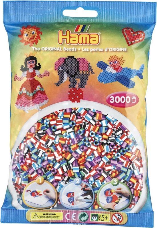Hama Strijkkralen - 3000 stuks - 2 kleurig mix