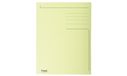 Exacompta 3-Klepsmap A4, 280 g/m², Gerecycled karton, Geel