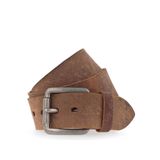Vanzetti Leren riem Denim Love 40mm Full Leather Belt W100 Mid Brown bruine