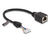 DeLOCK 88006 Netzwerkkabel Cat5e Rund Schwarz 0,23 m