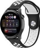 By Qubix Qubix - Sport Edition Siliconen band - Zwart + wit - Geschikt voor Xiaomi Mi Watch / Xiaomi Watch 2 / Xiaomi Watch S1 / S2 / S3 / S4 (47mm)