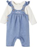 Vertbaudet 2-delige babyset met salopet van denim + body
