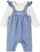 Vertbaudet 2-delige babyset met salopet van denim + body