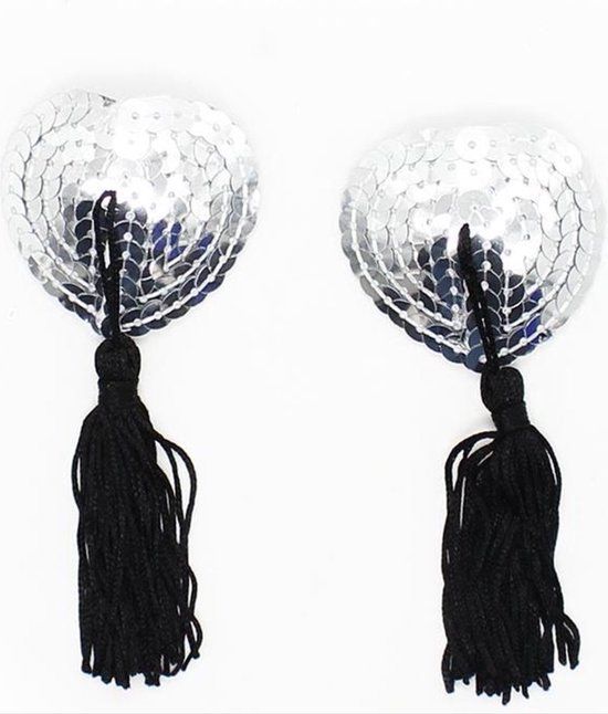 CHPN Nipple Covers - Silver/Black - 1 Pair