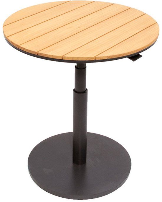 Oosterik Home Padroni bijzettafel midnight grey teak dia. 59 cm