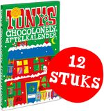 Tony's Chocolonely Mega Adventskalender 2025 - Sint en Kerst- Chocolade cadeau - 10 smaken - Fairtrade - 12 stuks