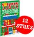 Tony's Chocolonely Mega Adventskalender 2025 - Sint en Kerst- Chocolade cadeau - 10 smaken - Fairtrade - 12 stuks