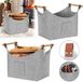Panier à bois pour cheminée, 5 mm d'épaisseur - Panier à bois pliable pour intérieur - Gris clair