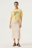 Garcia Femme Jupe Unie Blanc