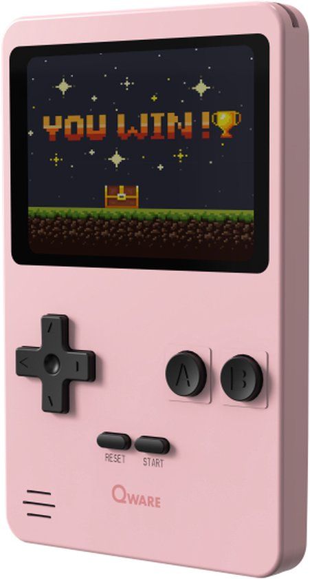 Qware Retro Gamer - Retro Console - 240 Games - 2.8 inch - Pink