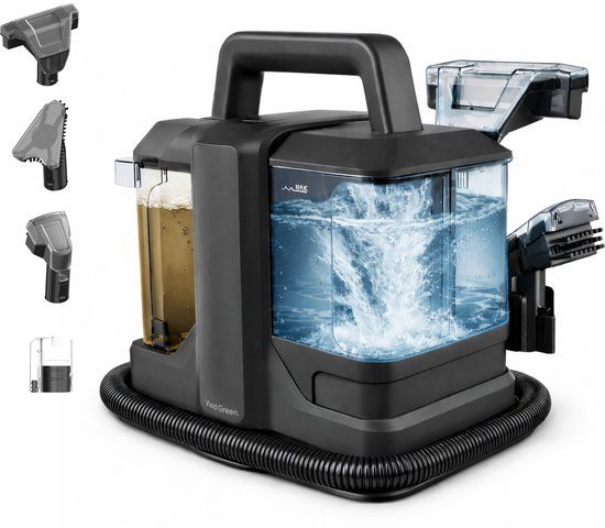 Vivid Green Tapijtreiniger 750W Krachtig - Vlekkenreiniger 15kPa Zuigkracht - Meubelreiniger - Bank Reiniger Machine - Zetelreiniger - Matrasreiniger - Vivid Green