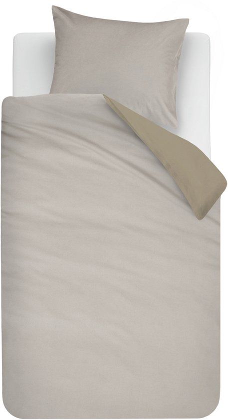 Beddinghouse Warm dekbedovertrek - Eenpersoons - 140 x 200/220 cm - Zand