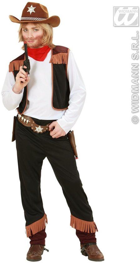 Widmann Cowboy Kostuum Texas Cowboy Zwart Kind Jongen Maat 128