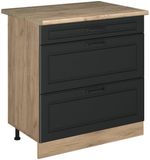 Vicco R-Line meuble bas de cuisine, anthracite campagne/chêne doré, 80 cm