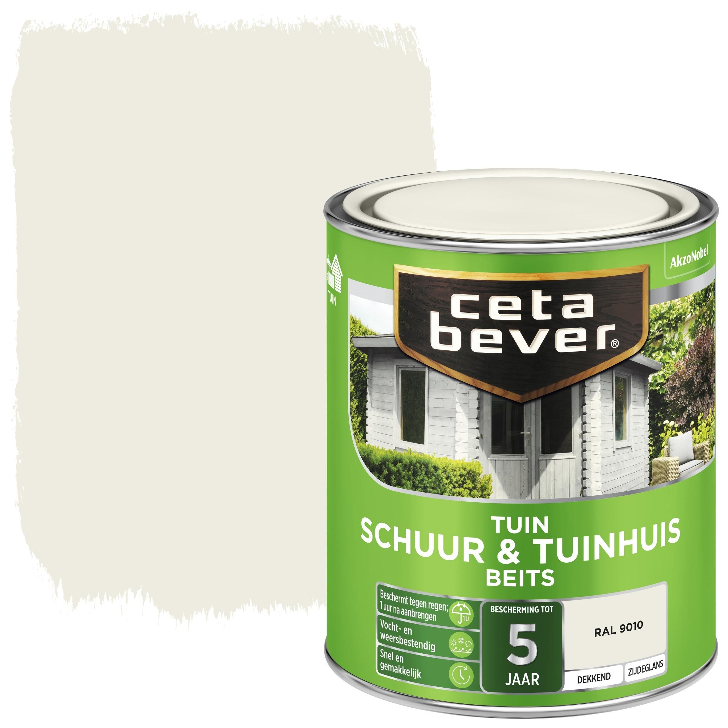 Cetabever schuur & tuinhuis beits dekkend RAL 9010 zijdeglans 750 ml