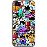 1001coques Bedrukt siliconen hoesje compatibel met Apple iPhone SE 2020, Apple iPhone SE 2022 Graffiti 2